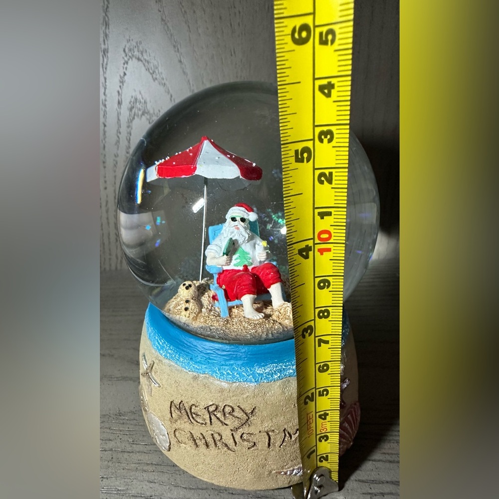 Beautiful Holiday Snow Globe with Santa in Red Shorts - Picture 4 of 12